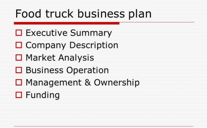 Food Truck Business Plan Food